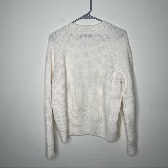 NWT Banana Republic Aire Yarn Waffle Knit Cream Sweater - Picture 6 of 7